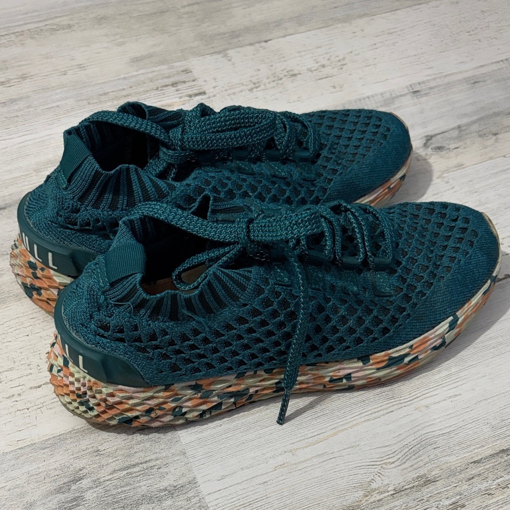 NOBULL Teal Wild Knit Runner Women's Sneakers Size 6.5 - Picture 4 of 11